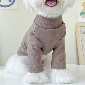 Dog Apparel Soft Cat Clothes T-shirt Pullover Sweatshirt Turtleneck Sweater Shirt Pet Clothing Small Puppy Chihuahua Bichon Pug 5 Size