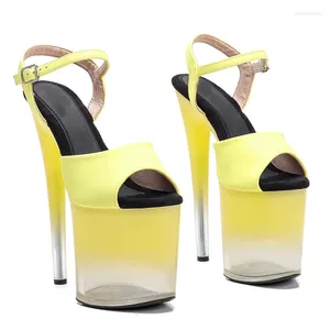 Dance Shoes 20CM/8inches PU Upper Sexy Exotic High Heel Platform Party Sandals Pole Model Shows 126