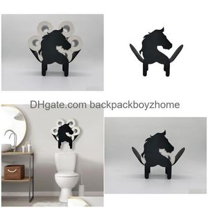 Toilet Paper Holders Nordic Iron Bathroom Tissue Holder Storage Rack Wall Accessories Drop Delivery Home Garden Bath Hardware Dhsir