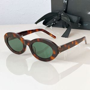 Designer feminino pequeno quadro oval óculos de sol wahana quadro lentes verdes moda feminina luxuoso oval óculos de sol 136