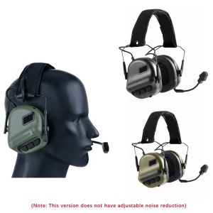 Acessórios airsoft tático fone de ouvido dobrável microfone earmuff militar tiro caça proteção ouvido