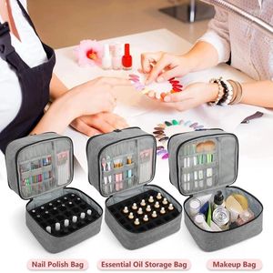 Storage Bags Polish Bag Travel Portable Double Layer Carrying Case Holds 30 Bottles For Fingernail Drop