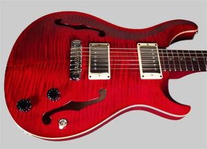 Dawnking 335 semi-hollow electric guitar with jazz body and two H pickups with coil split feature 335 style jazz electric guitar 258