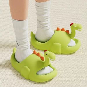 FLOPS MULHERES DINOSAURS FLIPPERS SMUM SMANDOOOR LIRS INOSO INTERIOR BAVILHO MOLO DE BAINS SLIP SAND SANDALS ENGRADAS CRIANÇAS PAIS TENHOS DE FOLO DE CARAÇÃO