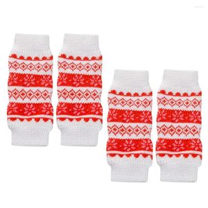 Hundkläder 4st Pet Leg Ankle Protective Hyls Dirt Proof Cover Anti-Urine Warm Knee Pad (Christmas Snow Size S)