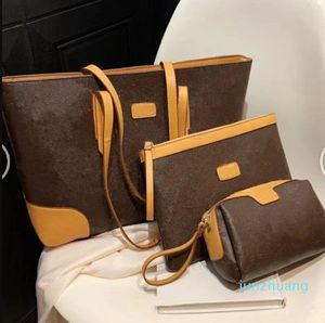 3 pçs/set bolsa designer bolsa de ombro saco de cosméticos carteira feminina bolsas de ombro embreagem bolsas de couro do plutônio moda bolsos saco impresso