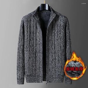 Suéteres masculinos chegada moda inverno cardigan camisola de pelúcia engrossado solto oversize quente meio pescoço alto plus size L-6XL 7xl