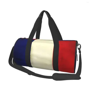 Outdoor-Taschen, französische Flagge, Sporttasche, Retro, cool, Oxford, Sport, mit Schuhen, Schwimmen, individuelle Handtasche, lustige Fitness für Männer und Frauen