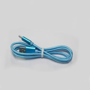 1M Typ C 3ft flätad USB -laddare Kabel Micro V8 Cables Datalinje Metallplugg för Samsung Note 20 S9 Plus