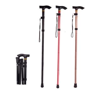 Sticks 1pc Old People Crutch 8595cm Adjustment Aluminum Alloy Rod Walking Stick Thandle