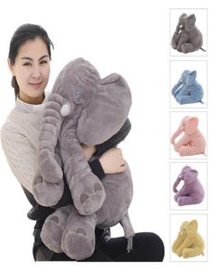 40cm Height Large Plush Elephant Doll Toy Kids Sleeping Back Cushion Cute Stuffed Elephant Baby Accompany Doll Xmas Gift9393406