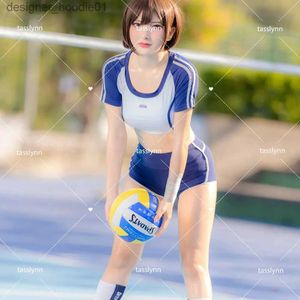 Cosplay Anime Costumes DirtyTech Tight Fiting Suit Japanese High School Gym Set Lolita Cosplay Sportwear Sexig Girl Uniform Sports SwimsuitC24320