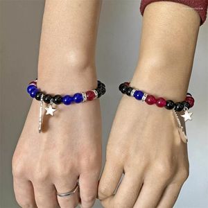 Charme Pulseiras 2 Pcs Guitarra Ajustável Pingente Música Elástica Casal Handchain Presente de Aniversário