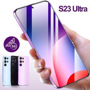 Smartphone transfronteiriço de última geração S23 Ultra tela grande de 7,3 polegadas Android 8 milhões de pixels smartphone local de comércio exterior