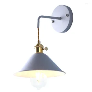 Lampada da parete moderna con luci grigie, decorazioni per la casa, applique da comodino con interruttore