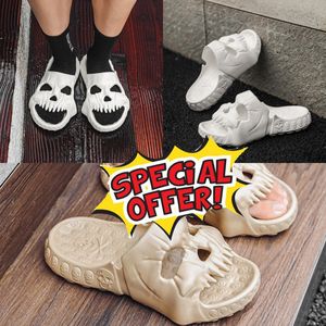 High quality Creative Skull Slippers Summer Men Slippers Outdoor Beach Sandals Non-slip Indoor Slides Shoes GAI low price size 40-45