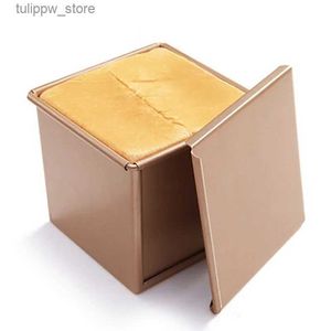 Baking Moulds Square Loaf Pan Aluminum Alloy Non-stick Cover Toast Box Mold Bread Mold Eco-Friendly Baking Tools for Cake Wholesale L240319