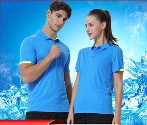 Quick drying POLO workwear, customized sports tennis suit, sleeveless checkered lapel, short sleeved T-shirt, advertising shirt, logo printed