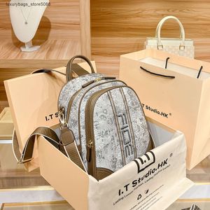 Factory Brand Designer Sells 50% Discount Women's Handbags Online New Trendy and High End Printed Backpack Luxury Fashionable Travel