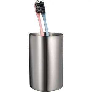 Wine Glasses Tooth Brush Cup Durable Mug Metal Drinking Stainless Steel Toothbrushes