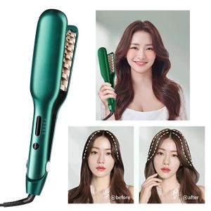 アイアンズグリッドヘアクリンパーボリューマイザーセラミックプロフェッショナルふわふわの波形カーラーストレートアイアンコーンヘアスプリントパーマ