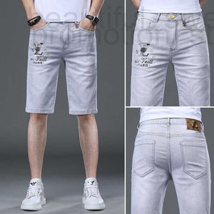 Jeans masculinos designer moda denim shorts verão fino macio elástico versátil alta moda cinco pontos calças homens t7id 2hu9