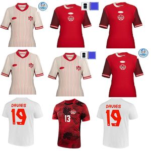 2024 Kanada Futbol Formaları Erkekler Eustaqui Kit Tekdüzen Milli Takım Davies J.David 24 25 Ugbo Larin Cavalini Millar Eustaquio Futbol Gömlekleri Ev