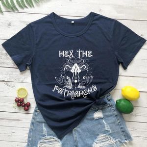 Женские футболки Hex The Patriarchy Футболка Эстетическая женская футболка с коротким рукавом Witchy Pro Choice Топ