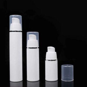 15 ml 30 ml 50 ml högkvalitativ vit luftlös pumpflaska -Travel påfyllningsbar kosmetisk hudvårdskräm Dispenser Lotion Packing Container LL