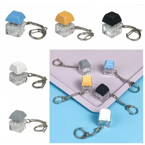 Keychains Keyboard Switche Fingertip Button Keychain Click ABS Key Cap Pendant Without LED Light Trinket