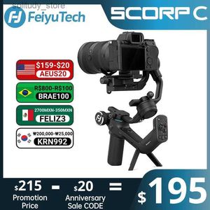 안정제 Feiyutechs New Feiyu Scorp-C 3 축 핸드 헬드 범용 조인트 스태빌라이저 핸들 DSLR 카메라/캐논/Nikon은 극 삼각대 Q240319