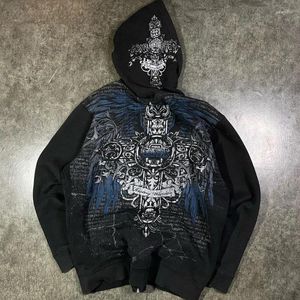 Kadın Hoodies Kadın Hoodie Baskı Sweatshirt Külot Y2K Uzun Kollu Harajuku Vintage Kore Sokak Giyim Estetik High Street College