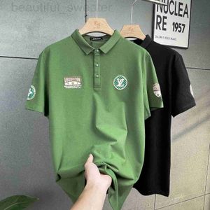 Polos męski projektant 2024 European Summer Nowy trend Lapel krótkie rękawy męskie bawełniane t-shirt Slim Fit Polo Clothing 5149