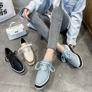 Schuhe Frauen Flats Schuhe Spring Moccasin Fashion Creepers Schuhe Lady Slaties Ladies Schnürplattenschuhe