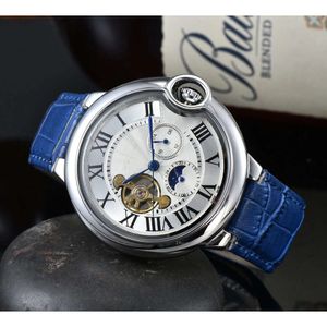 Brand Mens Womens Watches Fashion Tourbillon Mechanical Automatic Watch Modern Sports Wrist-watch Leather Strap Daydate Moon Phase Movement Wristwatches