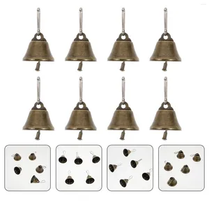 Party Supplies 25 Pcs Bronze Horn Bell Vintage Decor Pendants Hanging Festive Small Ornament Christmas Copper Bag Mini Bells