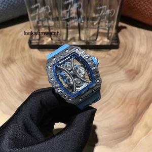 Desginer Mechanical Automatic L Watch Tourbillon Real Designer Watch Tourbillon Watch SuperClone Men RM53-01 Mechanical Carbon Fiber Case Montre L69J