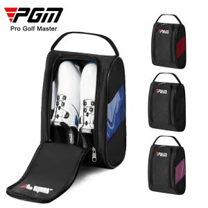 Bags PGM Portable Mini Golf Shoe Bag Nylon Carrier Bags Golfball Holder Lightweight Breathable Pouch Pack Sports Accessories XB001