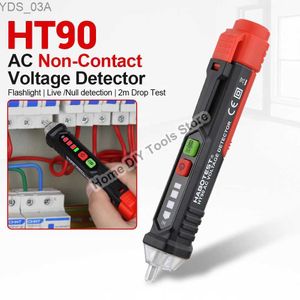 Medidores de corrente Detector de tensão sem contato Caneta testadora Indicador de tensão inteligente HT90 AC 12-1000V Teste de fio ao vivo Verifique o localizador de ponto de interrupção da fiação 240320