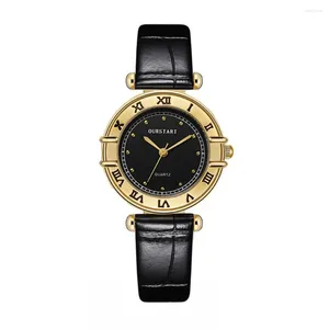 Orologi da polso Orologio per occasioni formali Elegante quarzo da donna con quadrante stile retrò cinturino regolabile in similpelle alto per ufficio