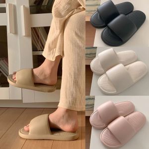 Slippers Couple Indoor Slippers Thick Bottom Soft EVA Summer Home Sandal AntiSlip Unisex Casual Bathroom Fun Flip Flops Men Women