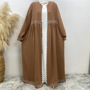 Ethnische Kleidung Eid Ramadan Frauen Muslimische Offene Strickjacke Maxikleider Türkei Diamant Dubai Kimono Isalmische Arabische Robe Kaftan Jalabiya