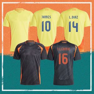 2024 Kolumbia #10 James Soccer Jerseys 24/25 Home #9 Falcao #11 Cuadrad Shirt Guarin Duvan L.Diaz Sanchez Valderrama Football Mundlid