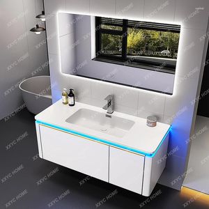 Bathroom Sink Faucets Washstand Wash Basin Cabinet Suit Cream Style Combination