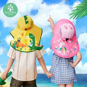 Kocotree Wide Brim Children Sun Hat Kids Bucket Cap Summer Beach Girls Travel Outdoor Fashion Cute Dinosaur Boy Casual Hats 240309