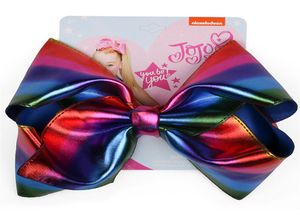 Jojo Bows 8 pollici Big Bows Girlie Metallic Siwa Bow Radiation Tornante Sirena Hairwear Festa di Natale per bambini wear3092801