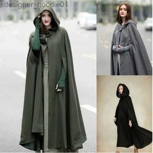 cosplay Anime Costumes Assassin Role Play Retro Medieval Gothic D Hoodie Thin Coat Womens Vampire Devil Cloak Pirate Robe HalloweenC24320