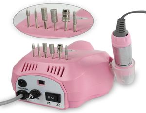 Equipamento da arte do prego acrílico elétrico broca da arte do prego máquina polonês arquivo buffer bits manicure pedicure kit 110v 220v dhl1574251