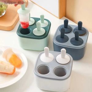 Ice Cream Tools Homemade Popsicles Mold for Kid Cute Shape with Drip-Guards Holder DIY Teething Popsicles for Toddler Durable Tool Home M6CE L240319