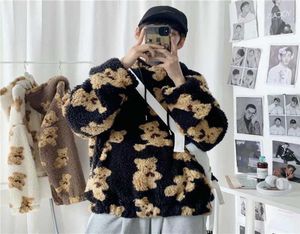 Teddy Bear Hoodie Man Overie z kapturem Furry Bluza Lose Casual Pullovers Overized Tracksuit Spring Men Men Anime Ubranie P0831745103